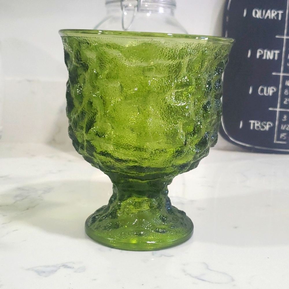 Mid Century Green Footed Planter